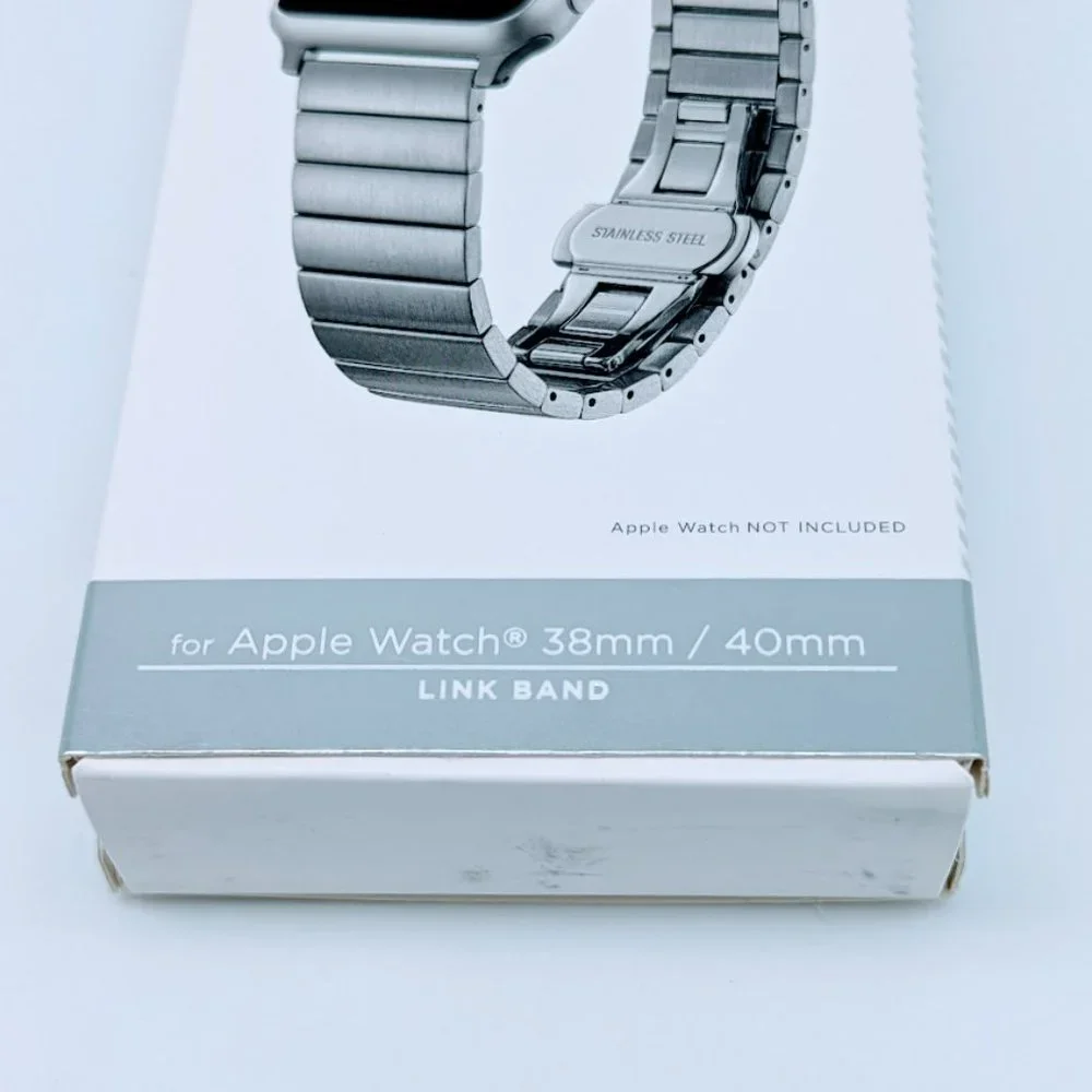 Platinum Link Band For Apple Watch 40mm Series 5 Stainless Steel Best Buy Exclus